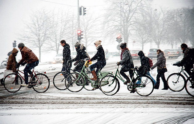 Zima v Kodani – jezdí se pořád