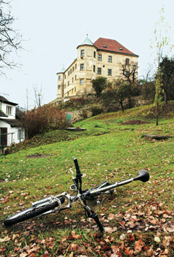 Zámek Vinařice - staré sídlo pánů z Chlumu nechal Adam z Valdštejna přestavět na renesanční zámek o dvou patrech s věžemi